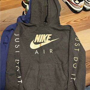 Nike Gray Hoodie with reflective Logo